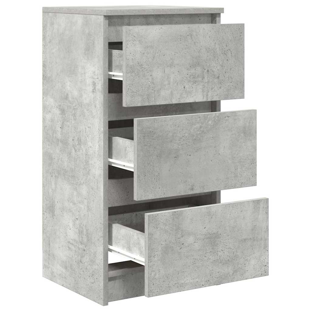 Sideboard Grey Concrete 37.5x35x76 cm Processed Wood