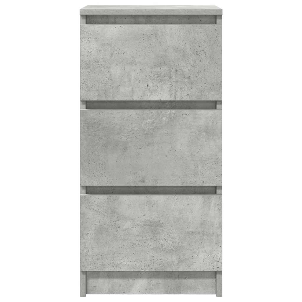 Sideboard Grey Concrete 37.5x35x76 cm Processed Wood