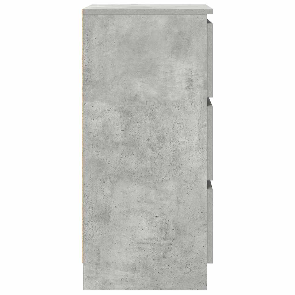 Sideboard Grey Concrete 37.5x35x76 cm Processed Wood