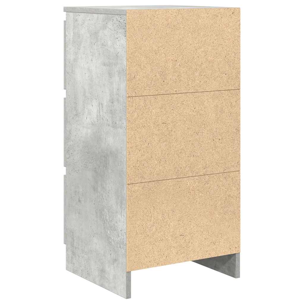 Sideboard Grey Concrete 37.5x35x76 cm Processed Wood