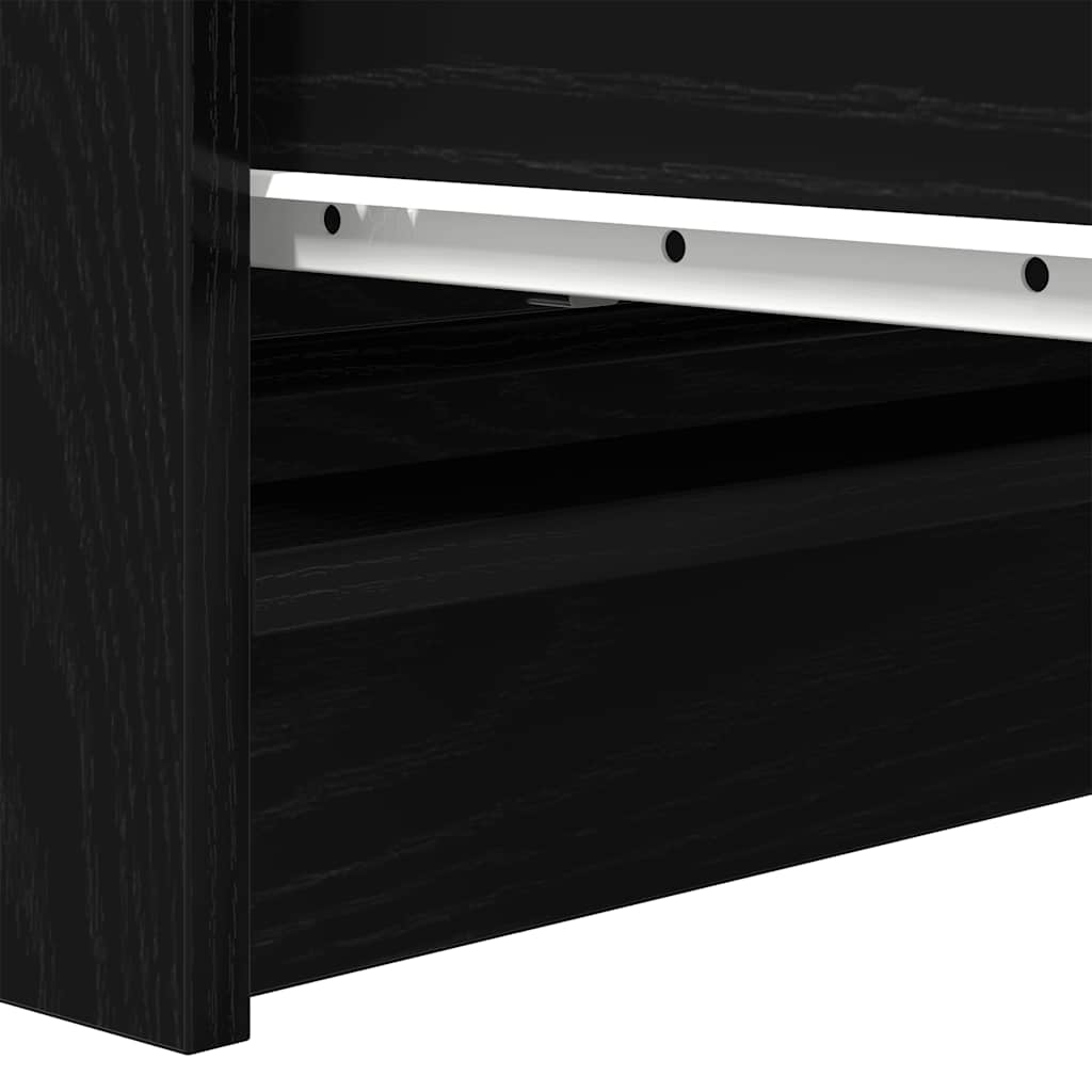 Sideboard Black Oak 80x35x76 cm Processed wood