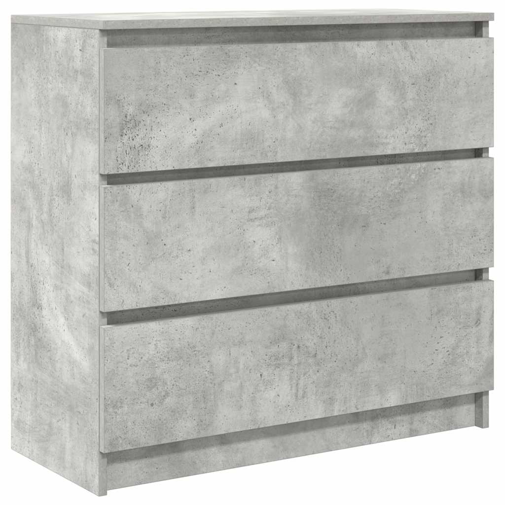 Sideboard Grey Concrete 80x35x76 cm Engineered Wood