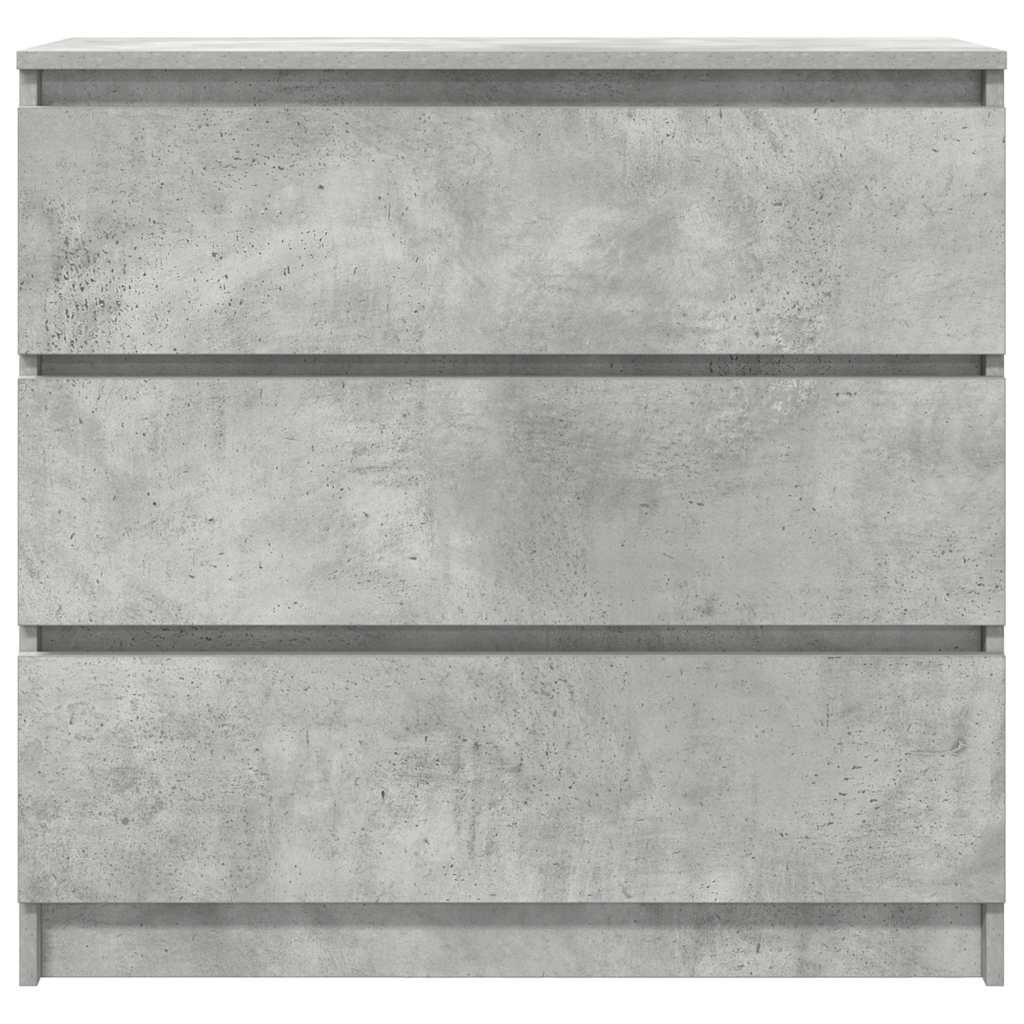 Sideboard Grey Concrete 80x35x76 cm Engineered Wood