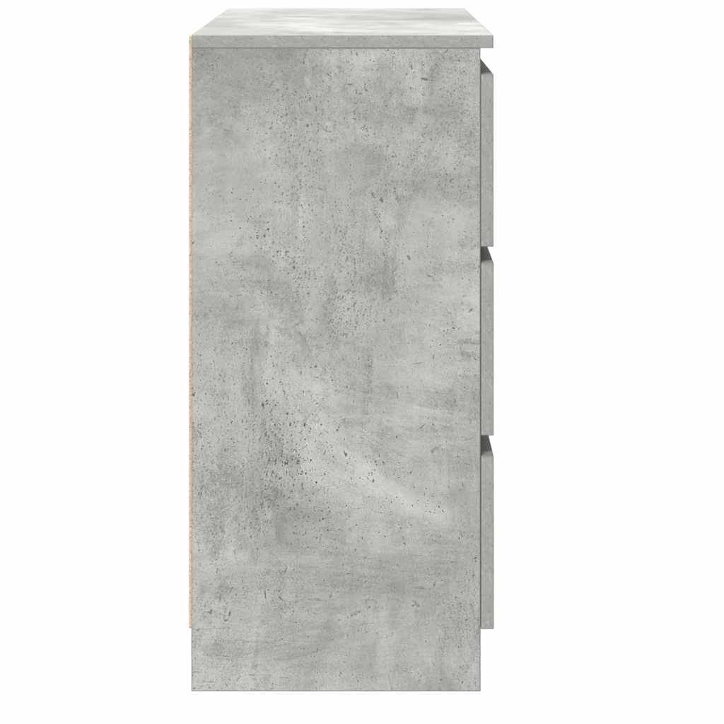 Sideboard Grey Concrete 80x35x76 cm Engineered Wood