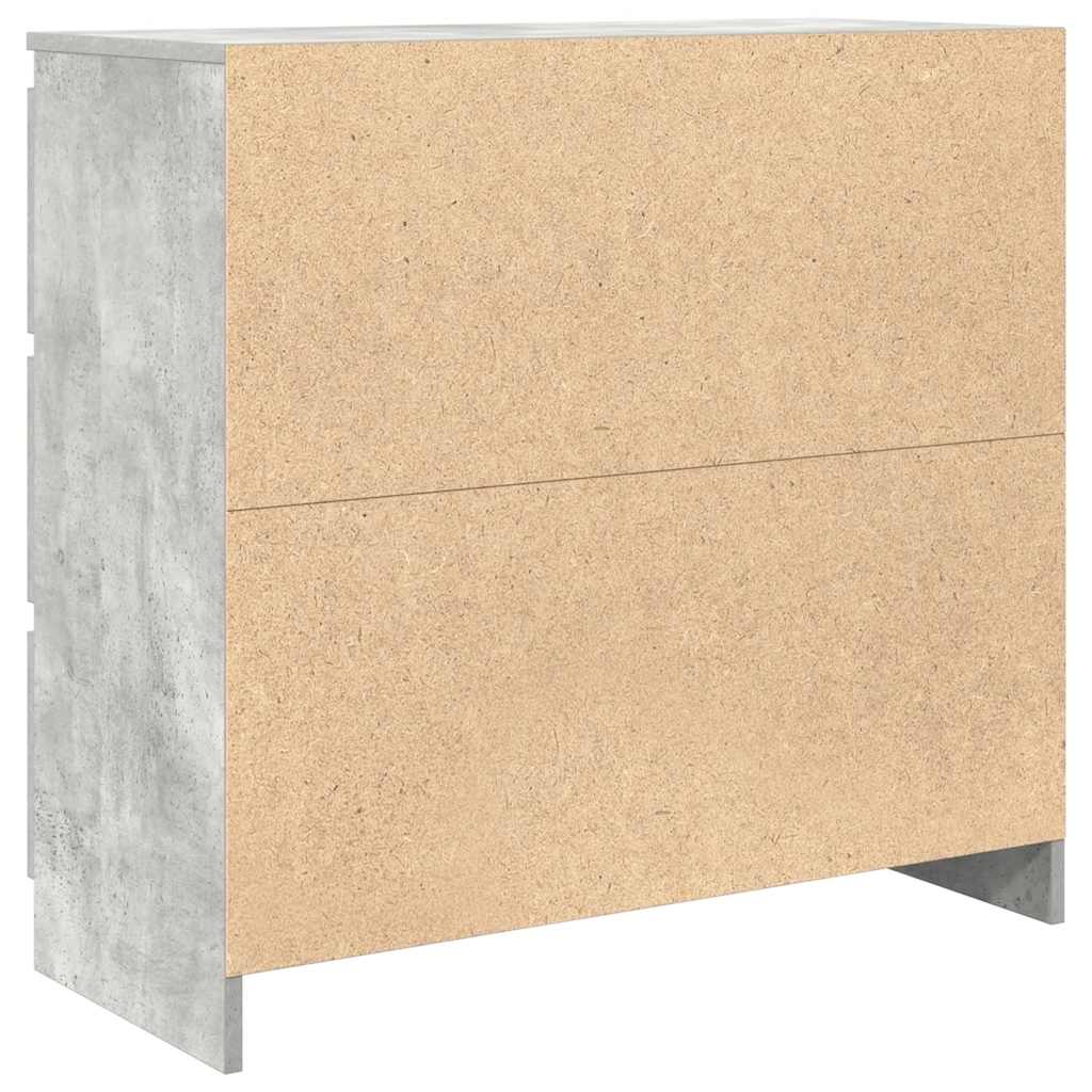 Sideboard Grey Concrete 80x35x76 cm Engineered Wood