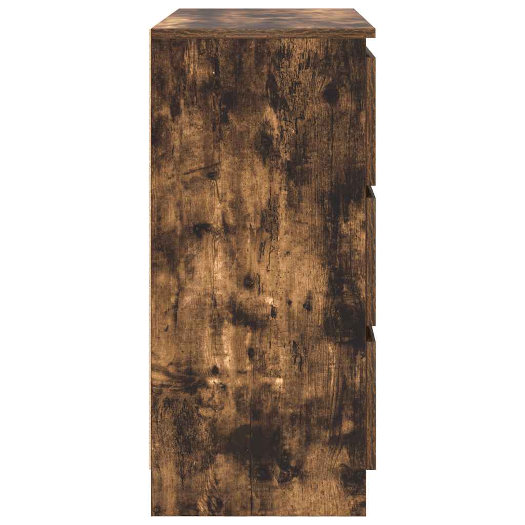 Sideboard Smoked Oak 80x35x76 cm Processed wood