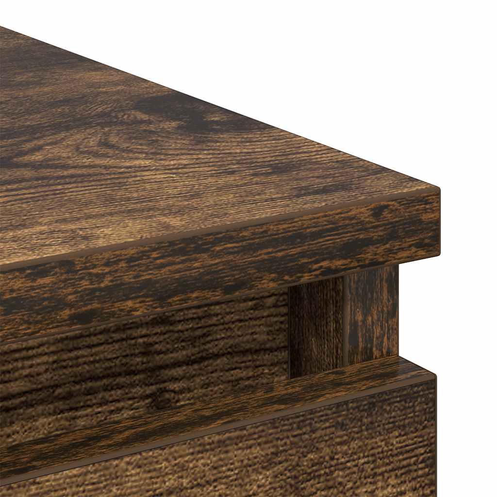 Sideboard Smoked Oak 80x35x76 cm Processed wood