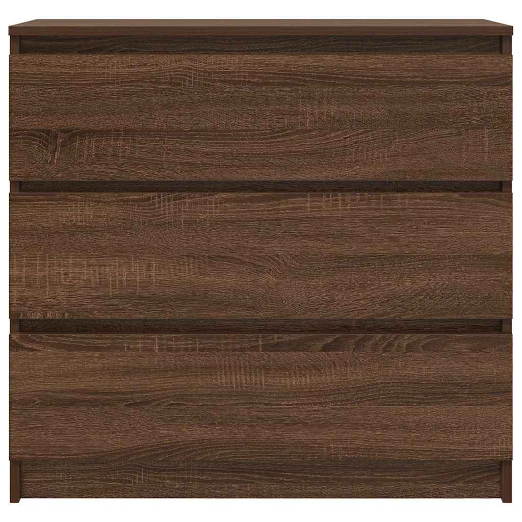 Sideboard Brown Oak 80x35x76 cm Processed wood