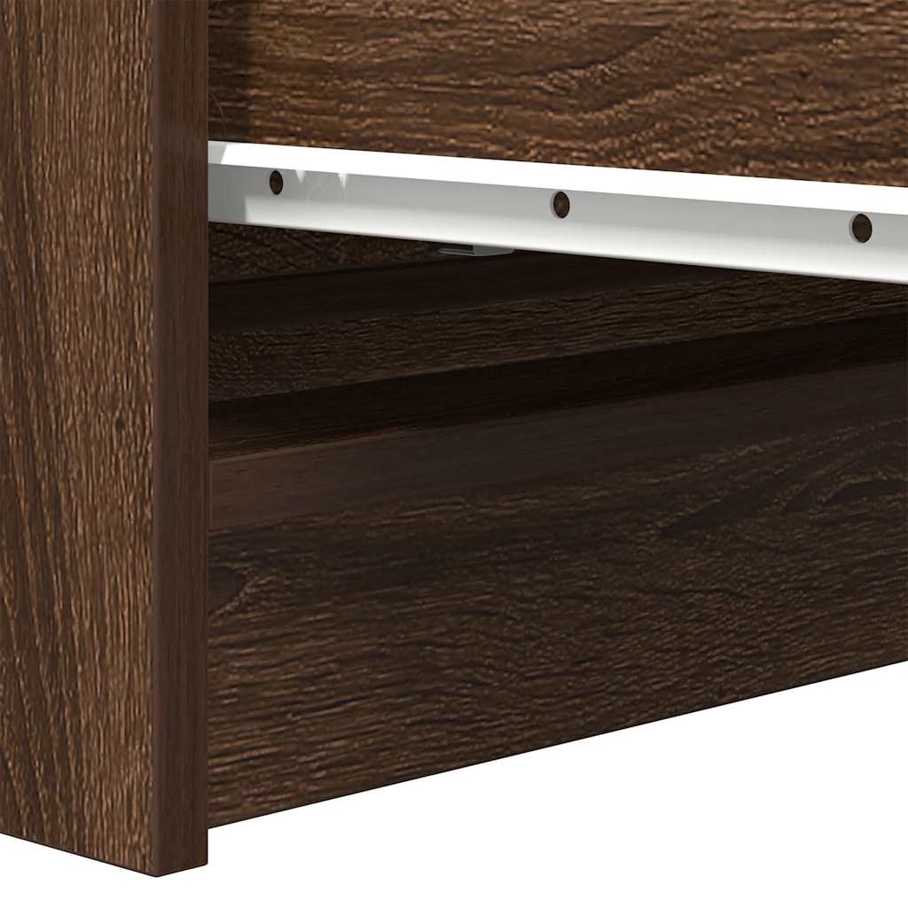 Sideboard Brown Oak 80x35x76 cm Processed wood