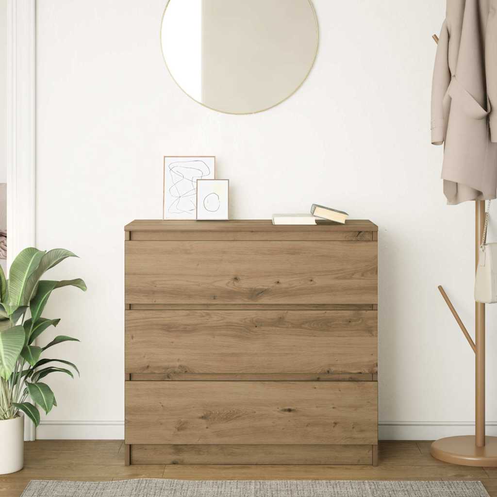 Artisan Oak Sideboard 80x35x76 cm Engineered wood