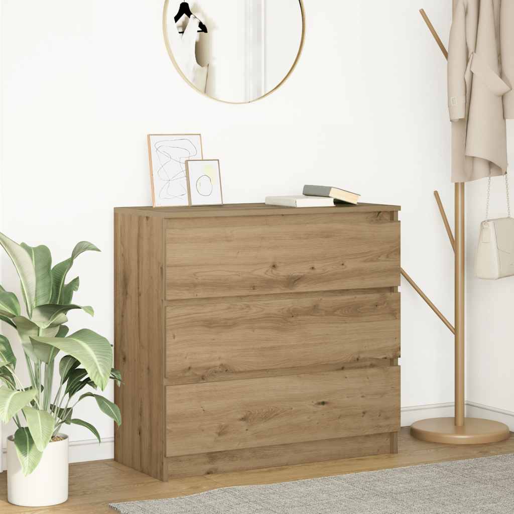 Artisan Oak Sideboard 80x35x76 cm Engineered wood