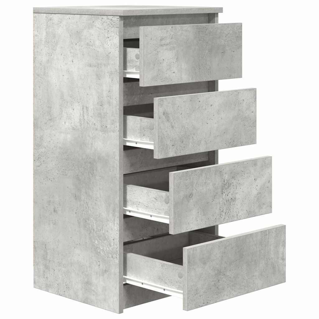 Sideboard Grey Concrete 37.5x35x76 cm Processed Wood