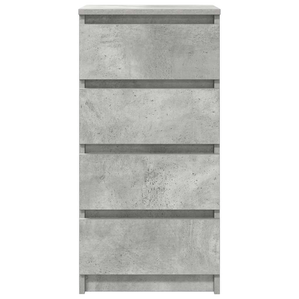 Sideboard Grey Concrete 37.5x35x76 cm Processed Wood