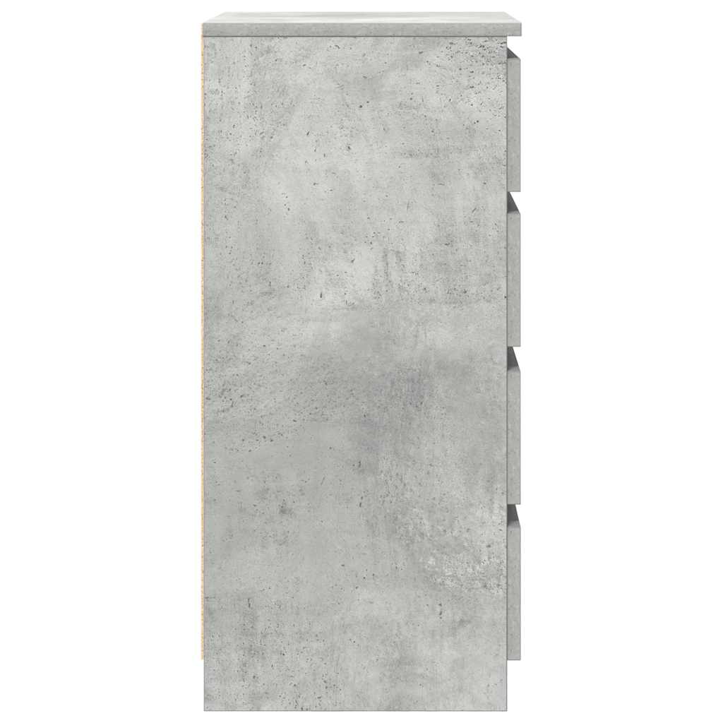 Sideboard Grey Concrete 37.5x35x76 cm Processed Wood