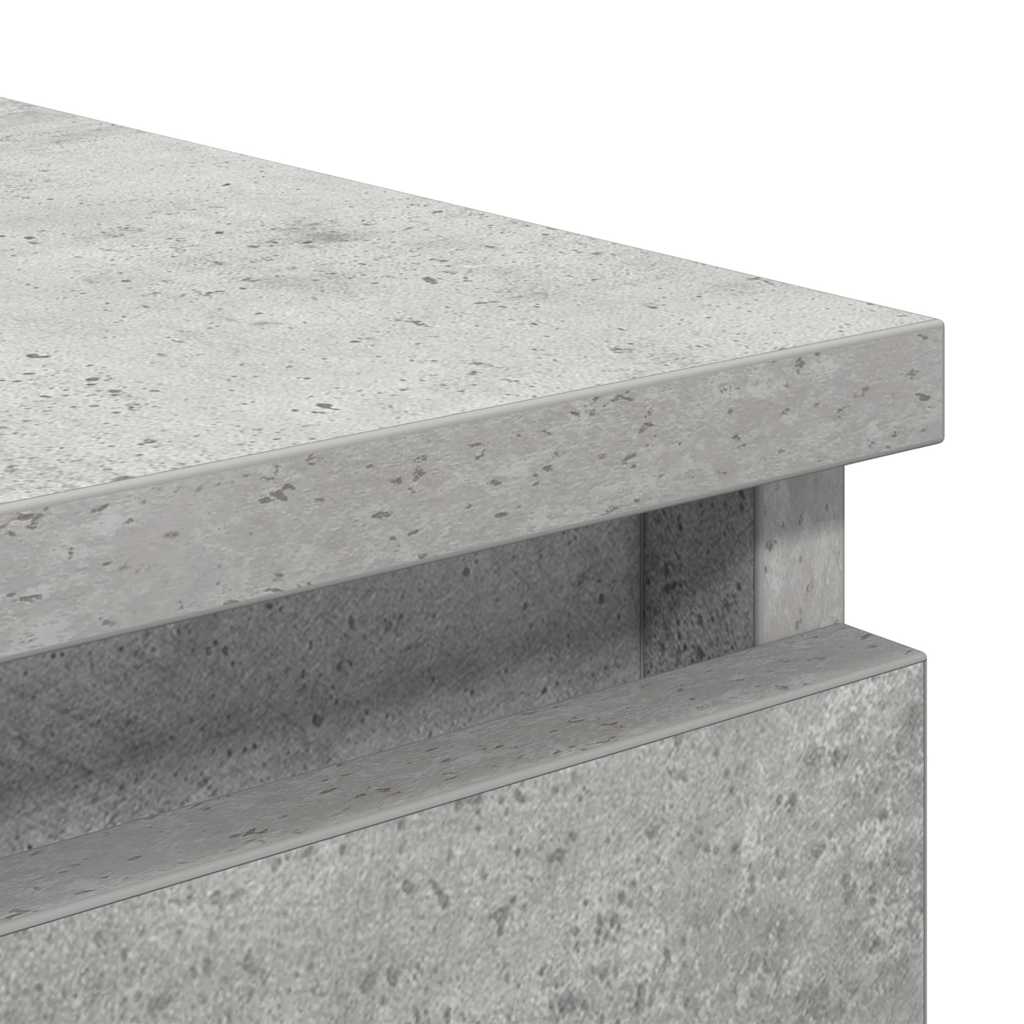 Sideboard Grey Concrete 37.5x35x76 cm Processed Wood