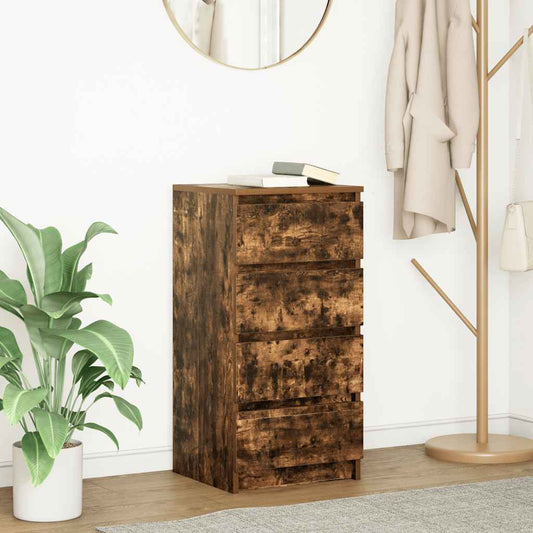 Sideboard Smoked oak 37.5x35x76 cm Processed wood