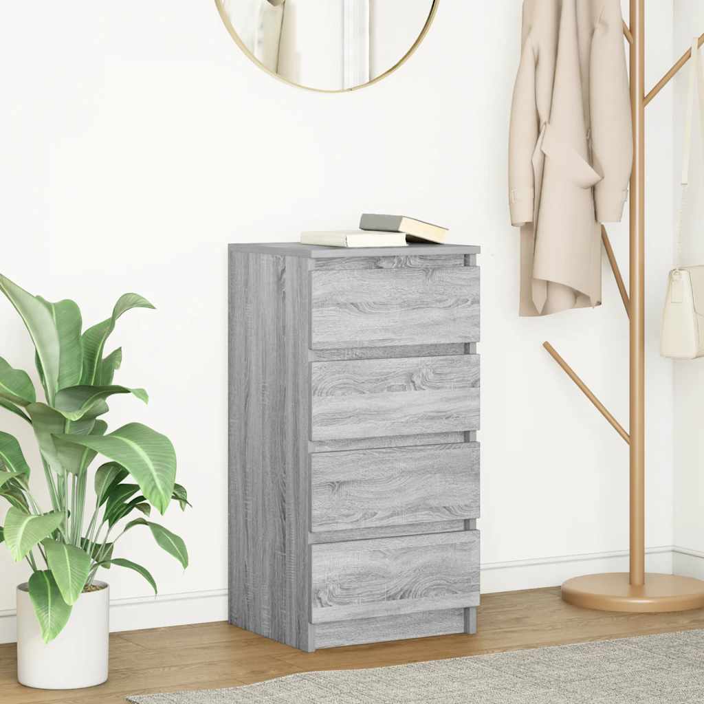 Sonoma gray sideboard 37.5x35x76 cm Engineered wood