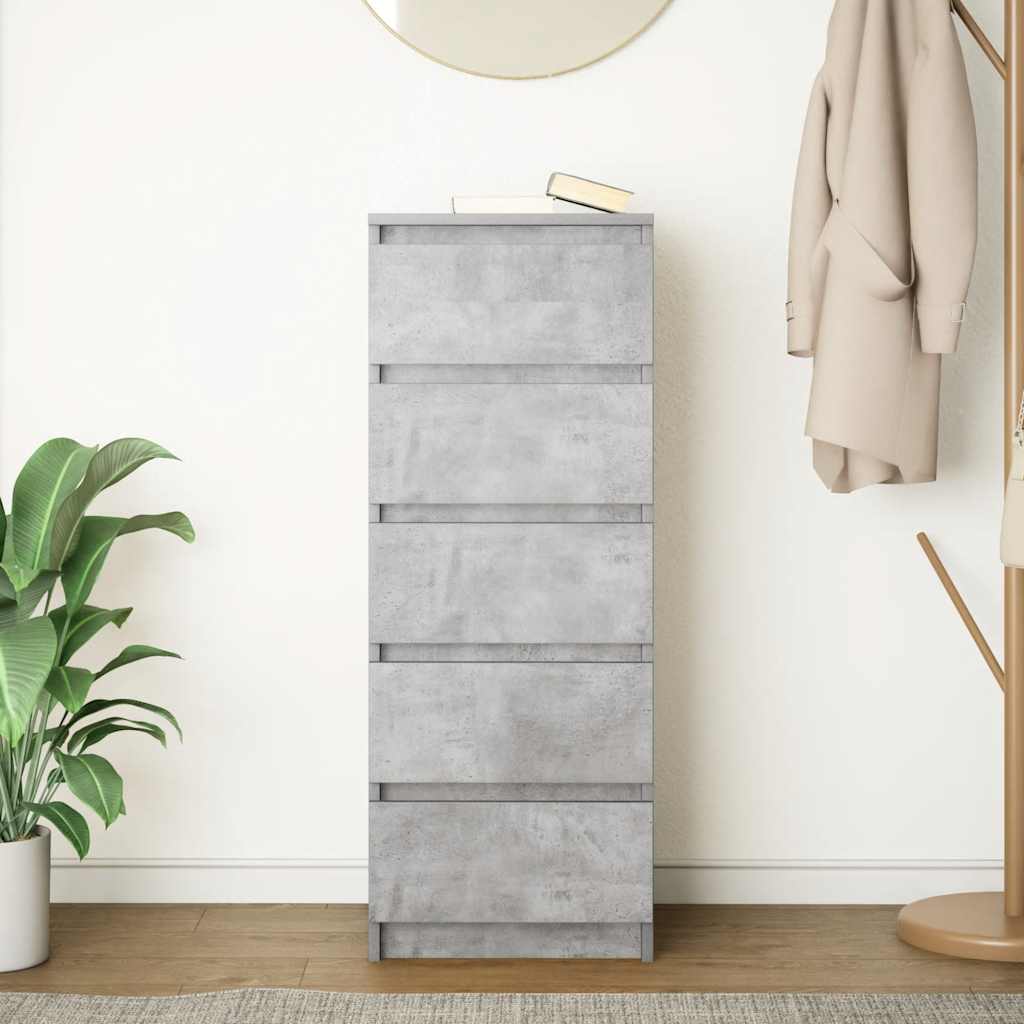 Sideboard with drawers Concrete gray 37.5x35x99 cm Engineered wood