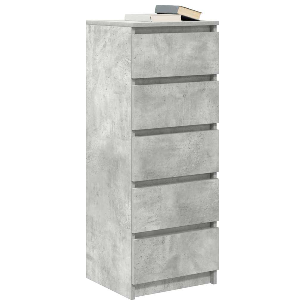 Sideboard with drawers Concrete gray 37.5x35x99 cm Engineered wood