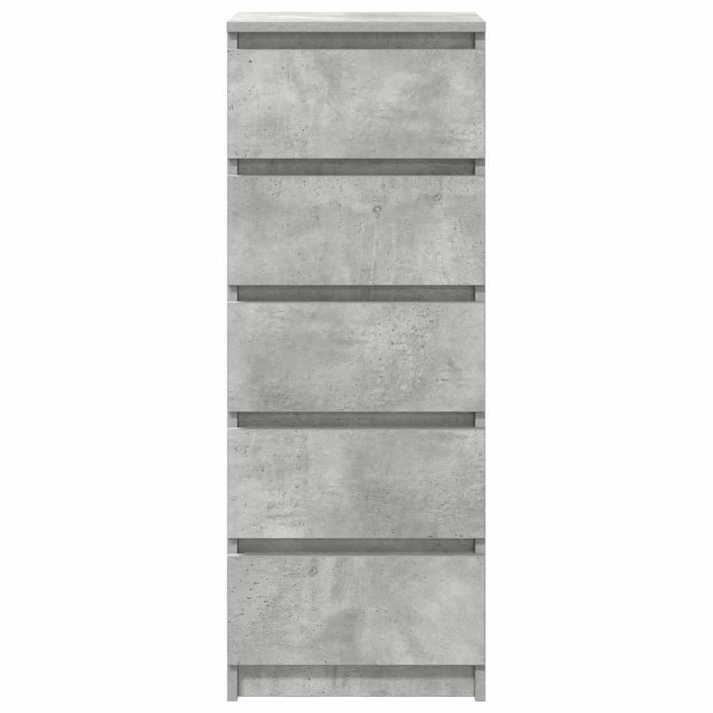 Bufetă cu sertare Gri beton 37,5x35x99 cm Lemn prelucrat