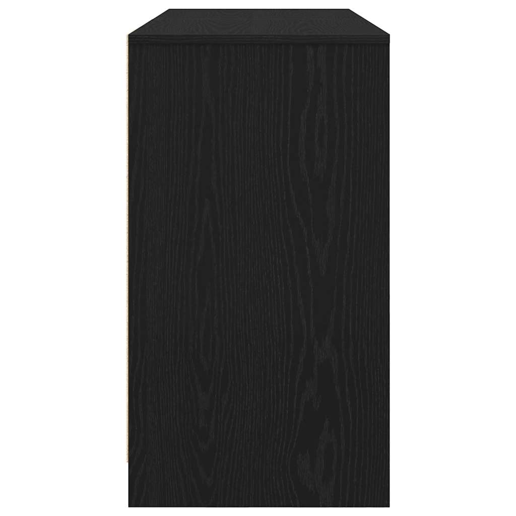 Birou Stejar negru 120x42x76 cm Lemn prelucrat