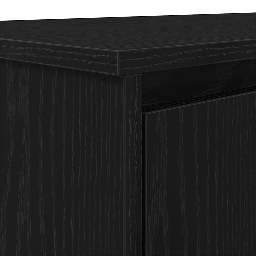 Birou Stejar negru 120x42x76 cm Lemn prelucrat