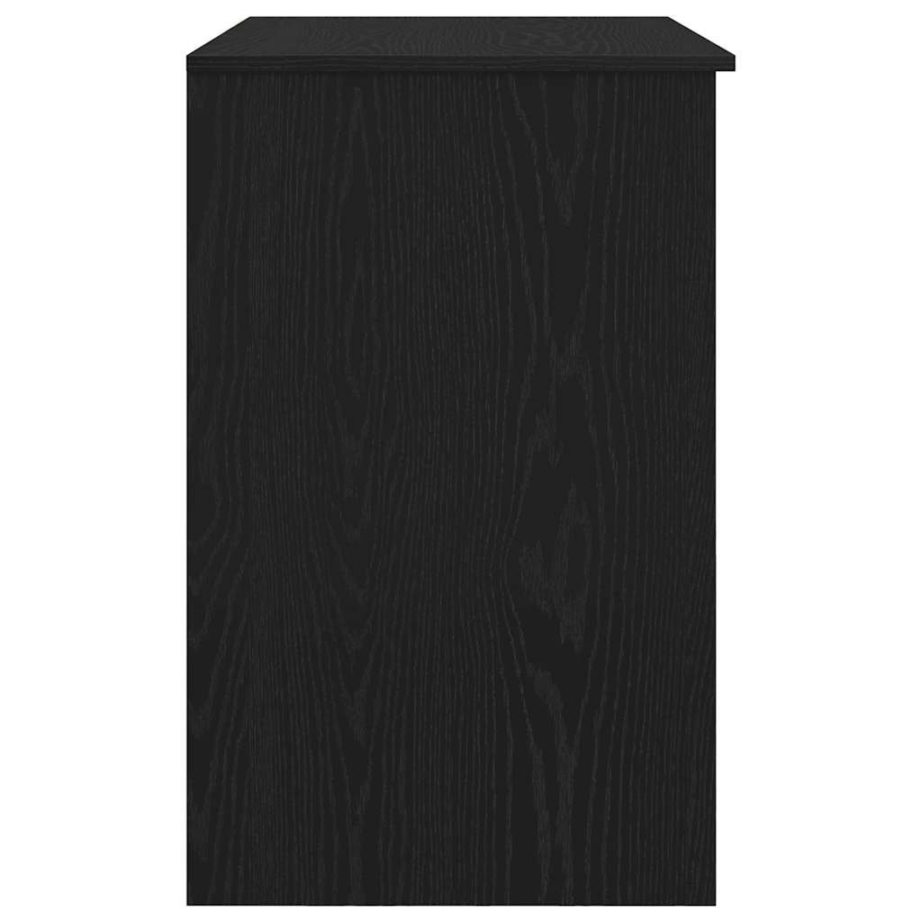 Birou Stejar negru 86x49x76 cm Lemn prelucrat