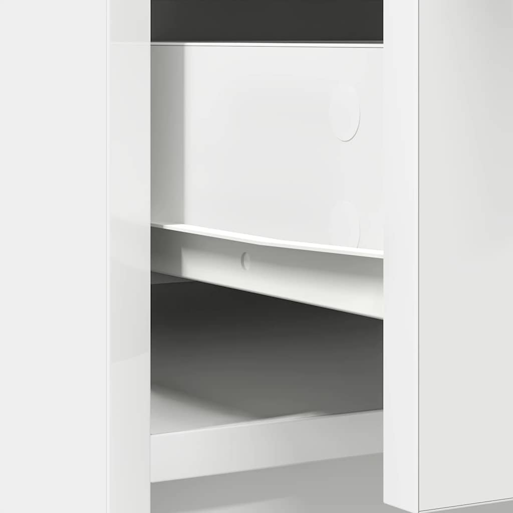 Sideboard with drawers and doors white 70.5x34x74.5 cm