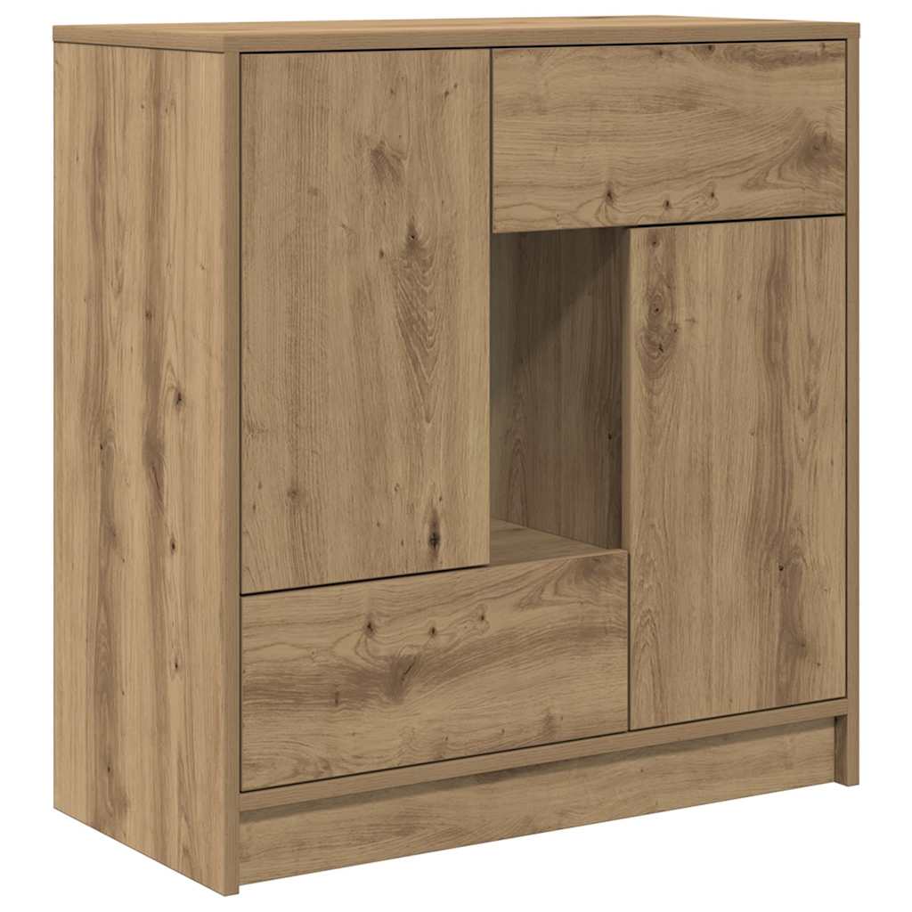 Sideboard with drawers and doors Artisan Oak 70.5x34x74.5 cm