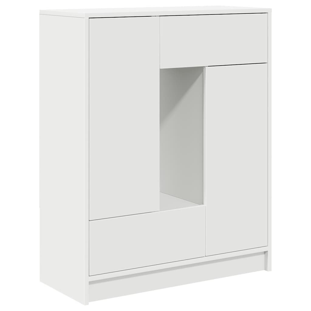 Sideboard with drawers and doors white 73x31x90 cm