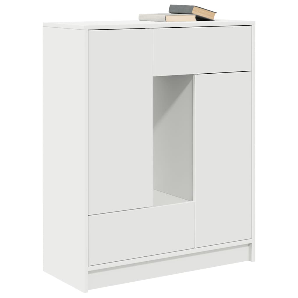 Sideboard with drawers and doors white 73x31x90 cm