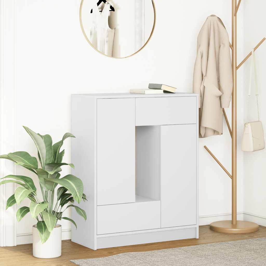 Sideboard with drawers and doors white 73x31x90 cm