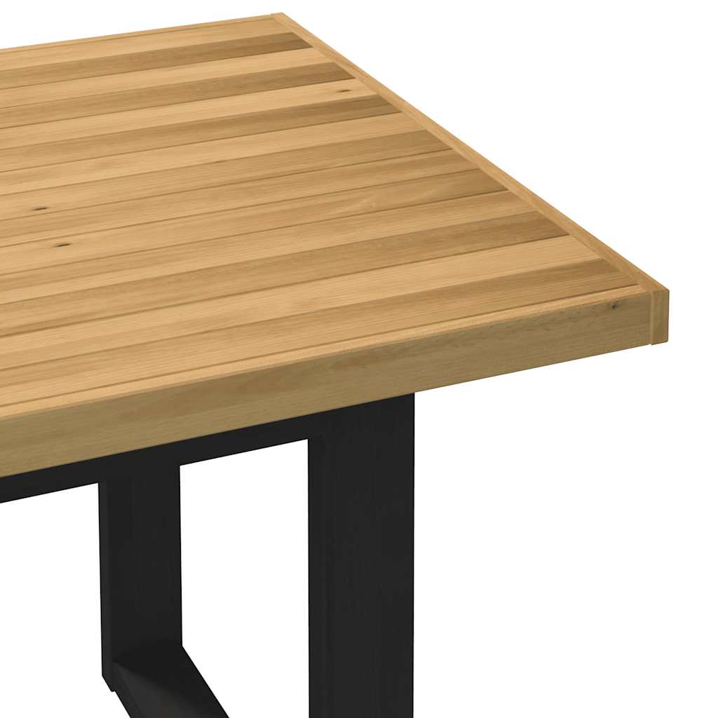 NOAIN dining table U-shaped legs solid pine wood