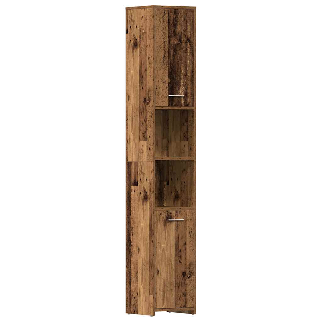 Bathroom cabinet, Old wood, 30x30x183.5 cm, Chipboard