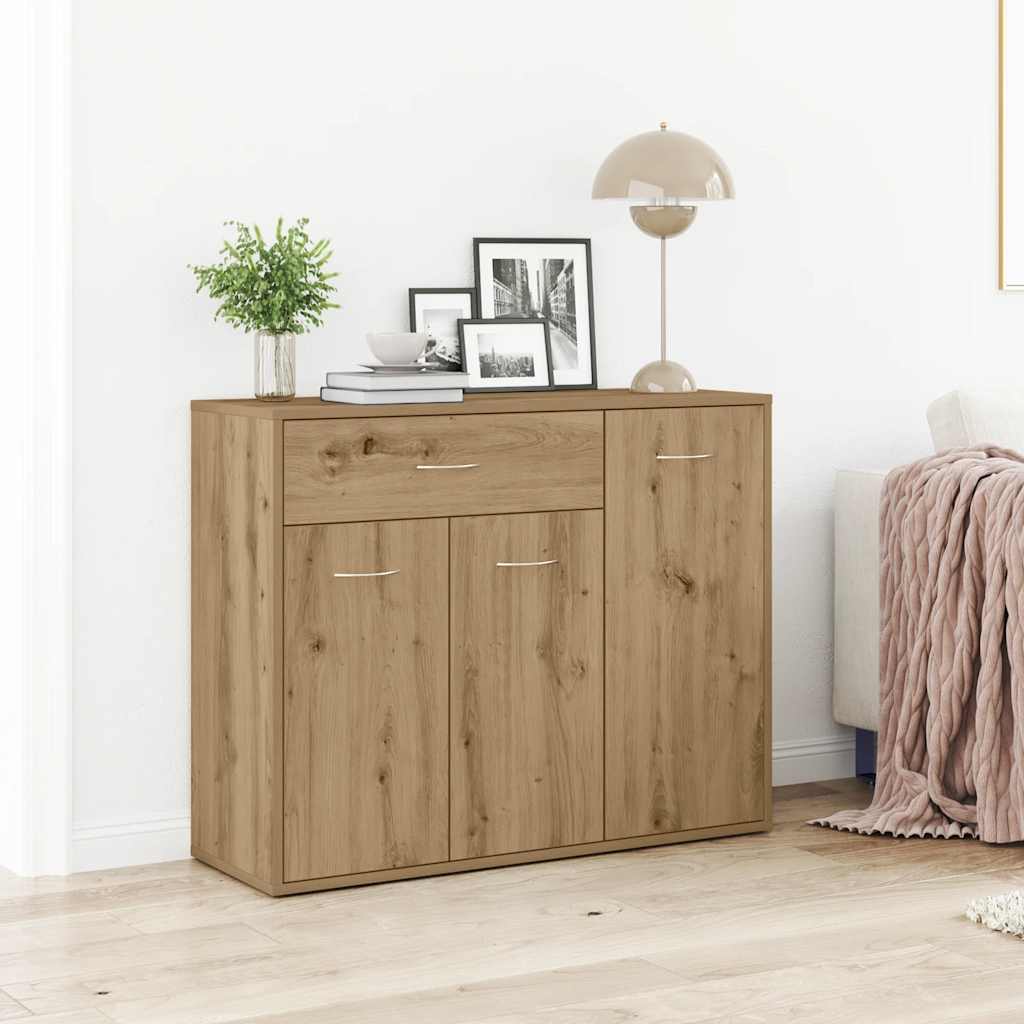 Artisan Oak Sideboard 88x30x70 cm Processed wood