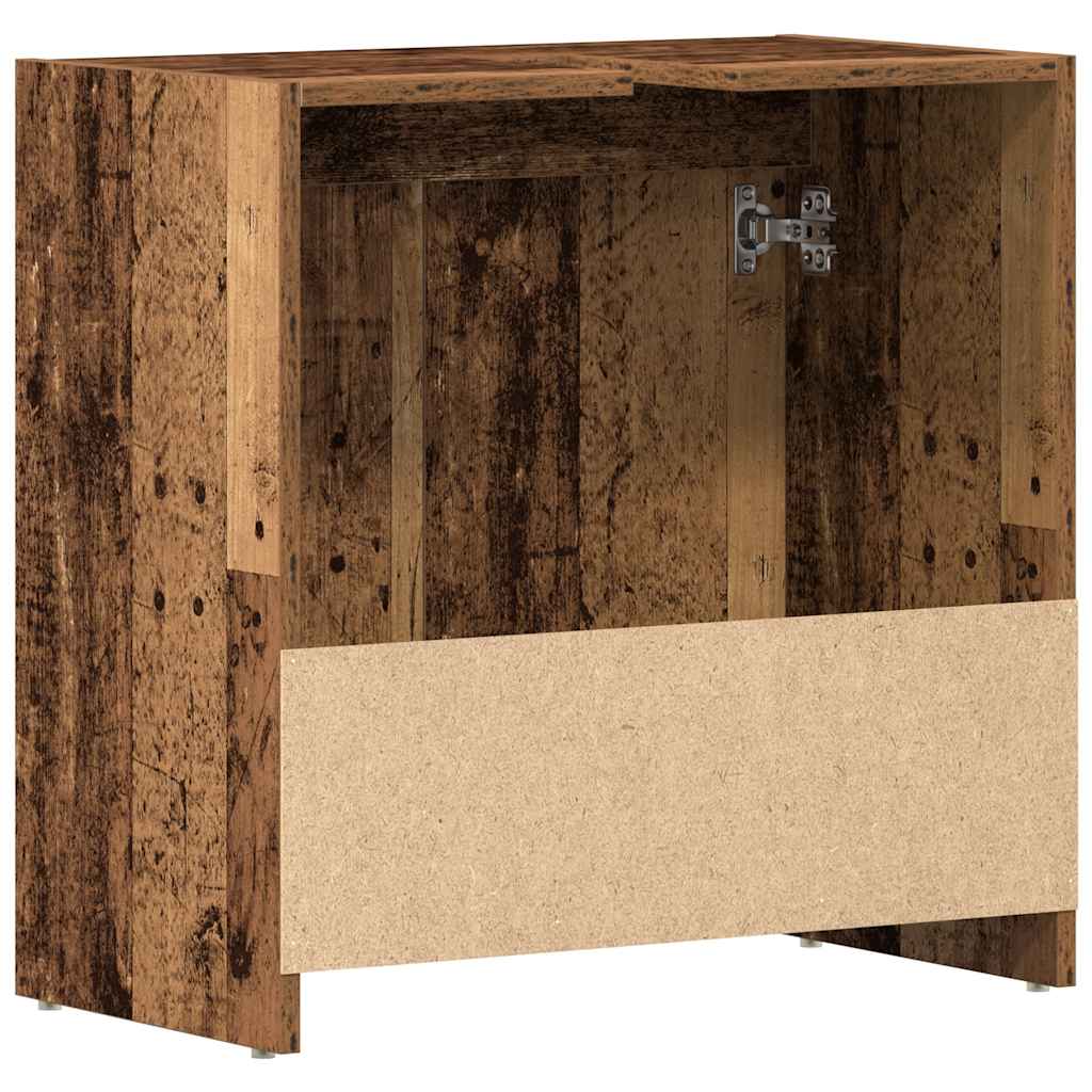 Bathroom sink cabinet, old wood, 60x33x60cm, processed wood