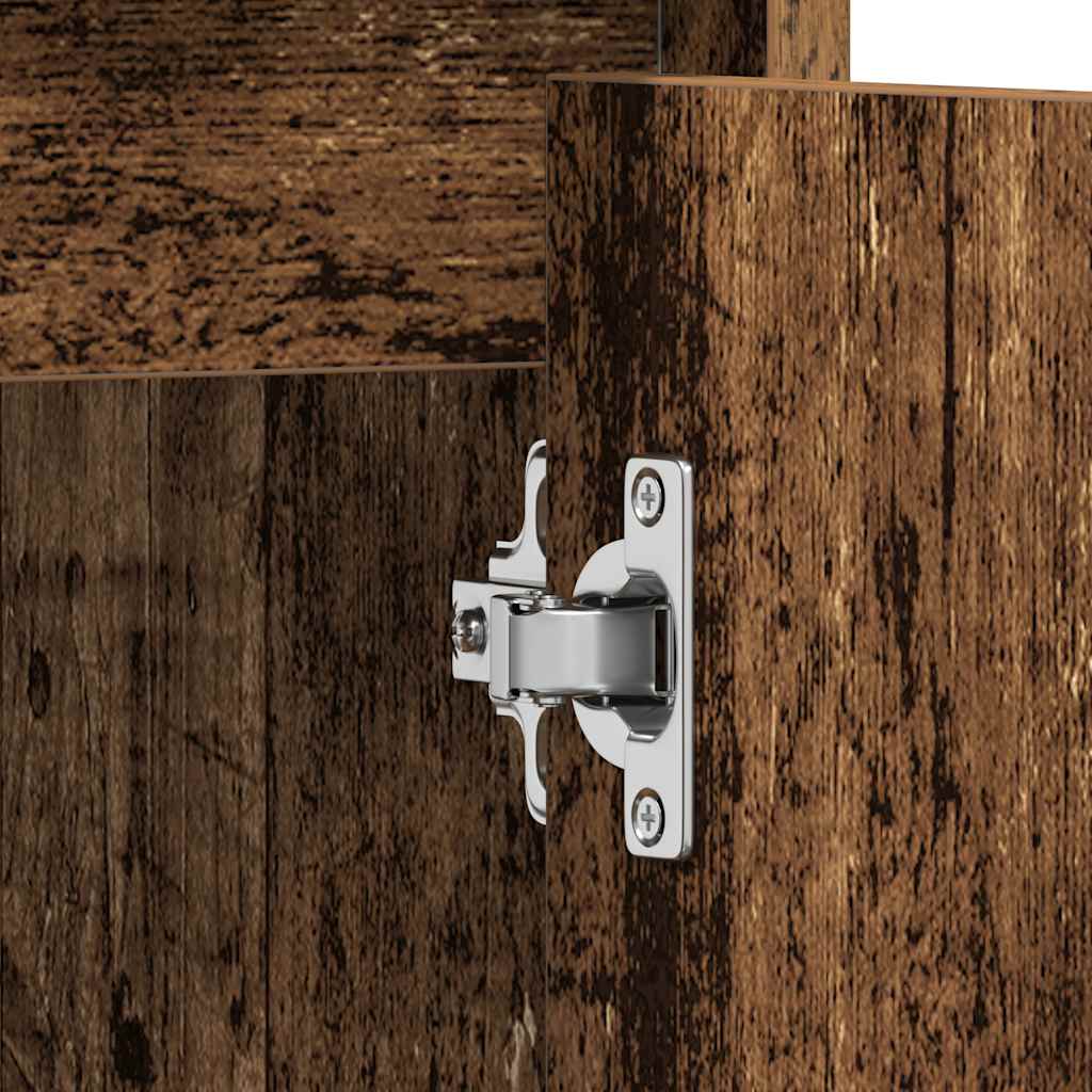 Bathroom sink cabinet, old wood, 60x33x60cm, processed wood