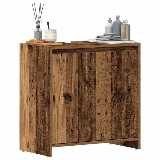 Bathroom sink cabinet, old wood, 60x33x60cm, processed wood