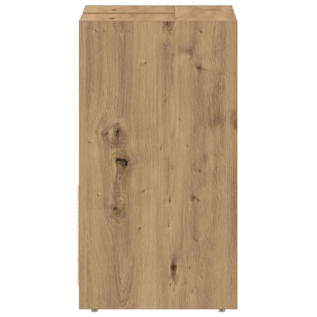 Bathroom sink cabinet, handcrafted oak 65x33x60cm processed wood