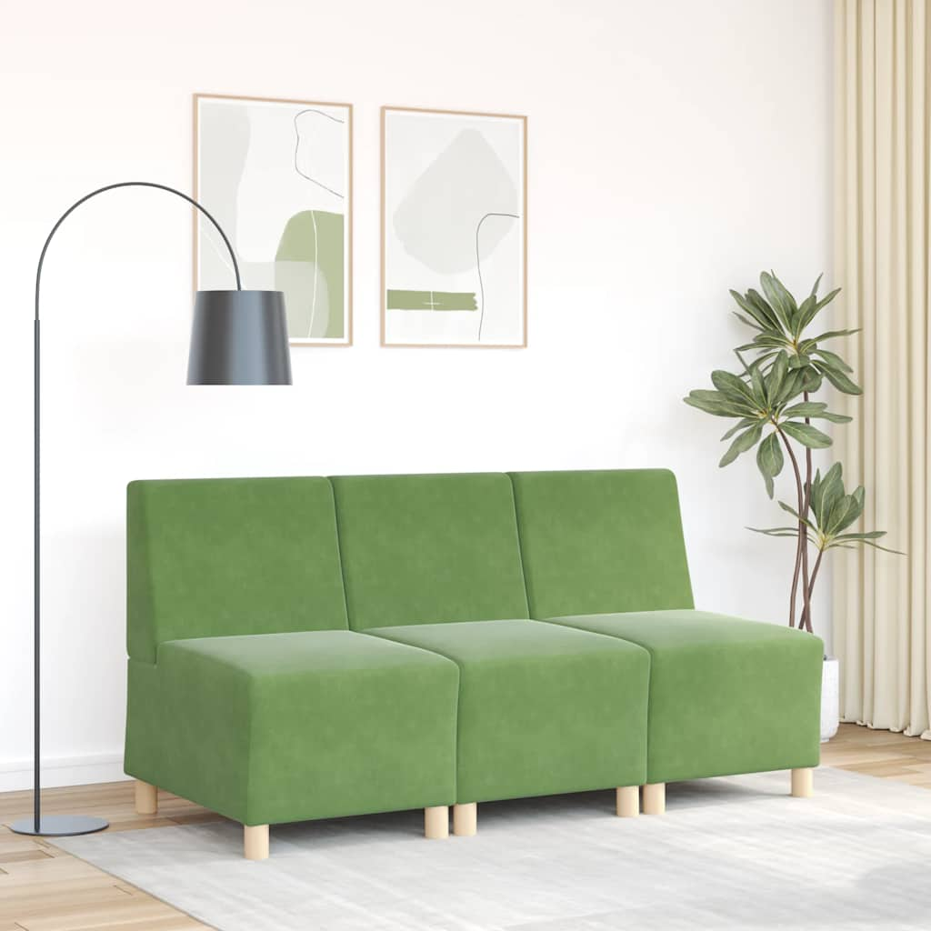 Light green velvet sofa chair 55 cm