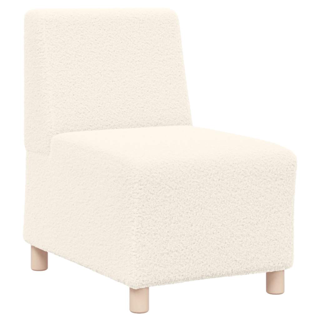 Cream sofa chair 55 cm wavy wool-like fabric