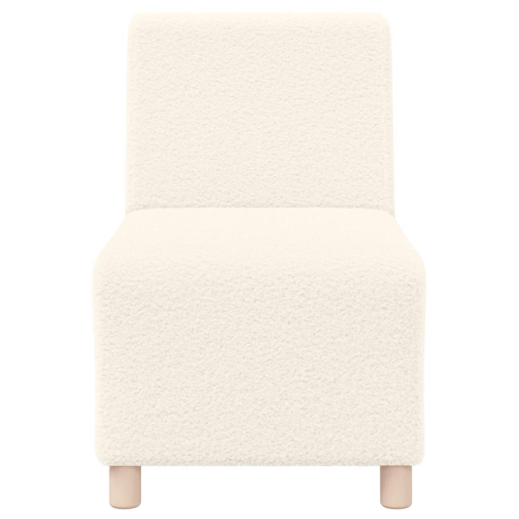 Cream sofa chair 55 cm wavy wool-like fabric