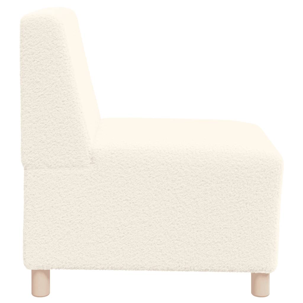 Cream sofa chair 55 cm wavy wool-like fabric