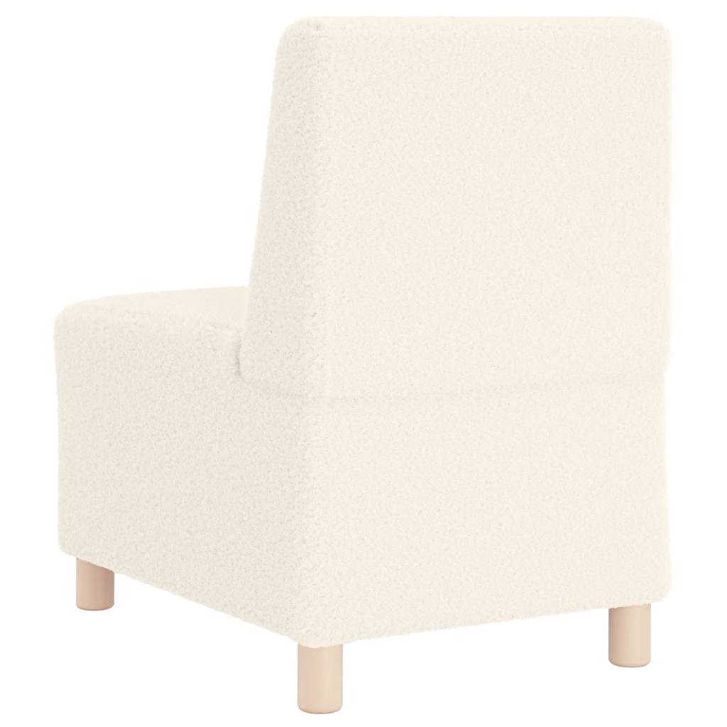 Cream sofa chair 55 cm wavy wool-like fabric