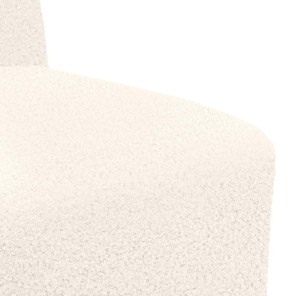 Cream sofa chair 55 cm wavy wool-like fabric