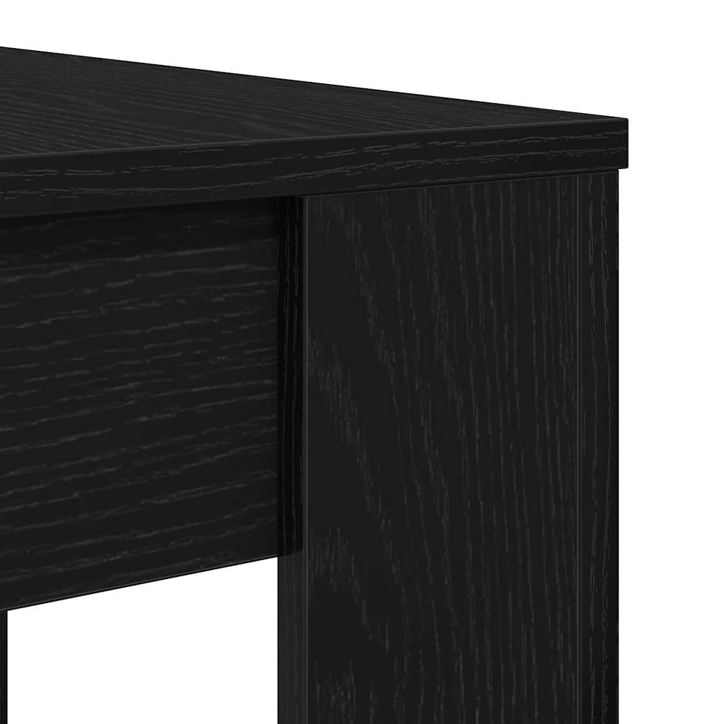 Black oak dining table 120x60x76 cm processed wood