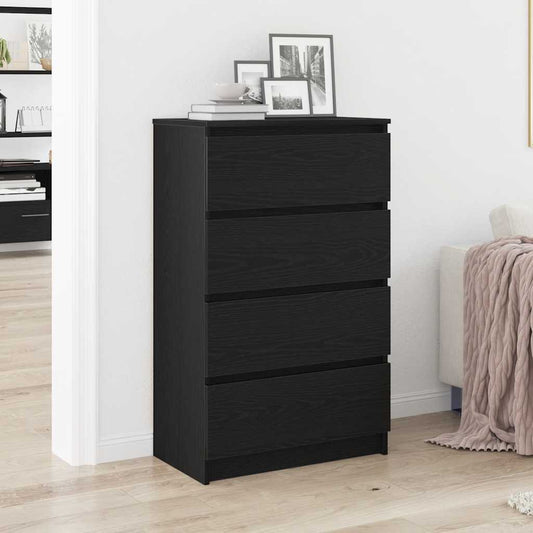 Sideboard Black Oak 60x35x98.5 cm Processed wood