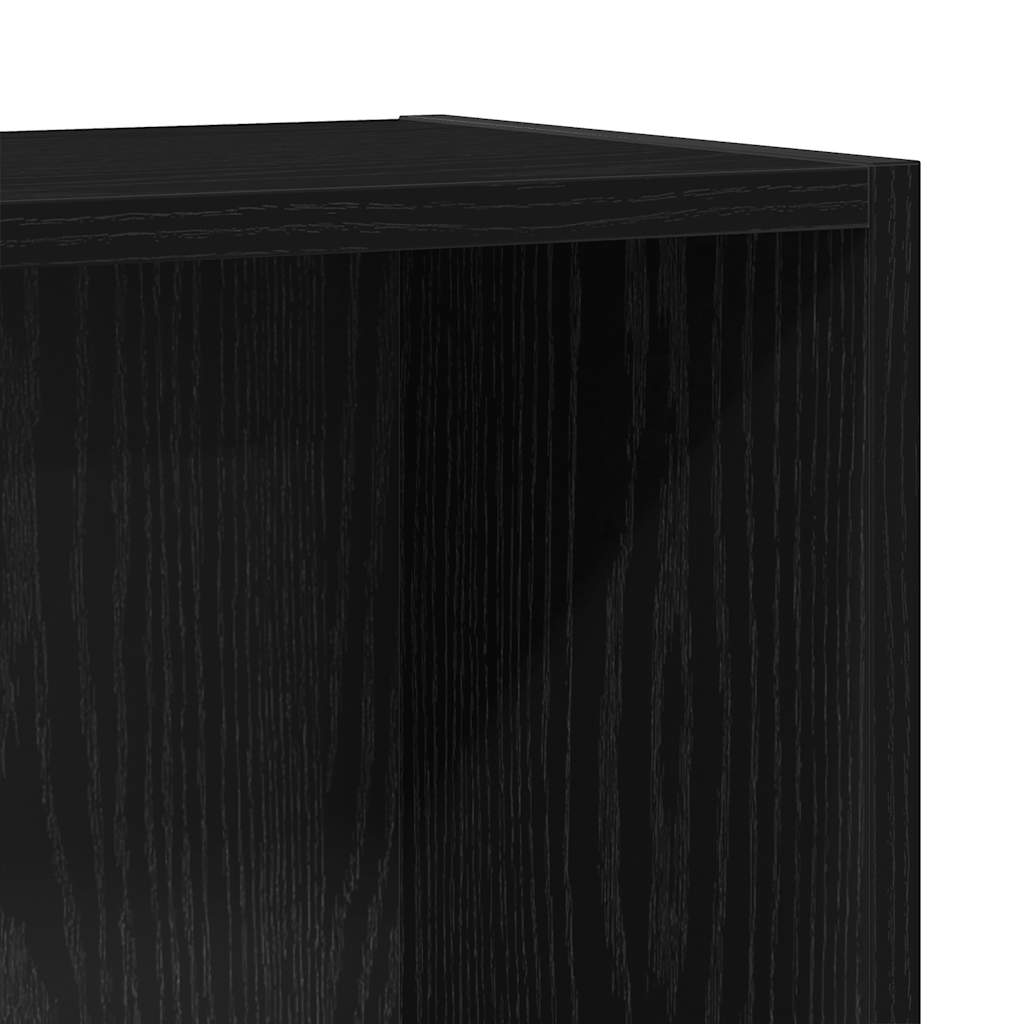 Bookcase Black Oak 40x24x76 cm Processed wood