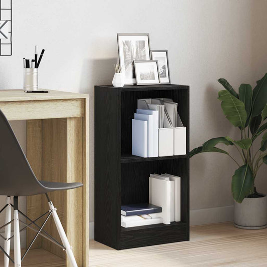 Bookcase Black Oak 40x24x76 cm Processed wood