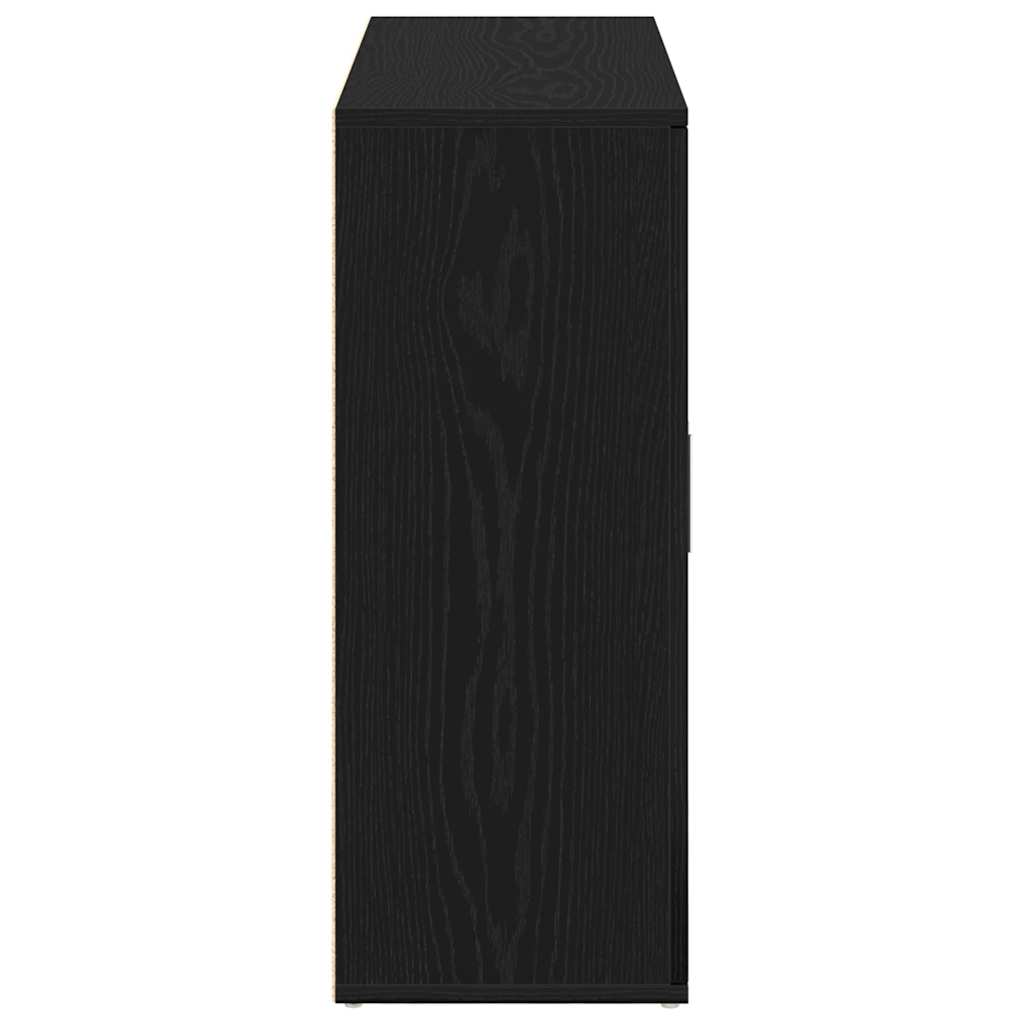 Sideboard Black Oak 91x29.5x75 cm Processed wood